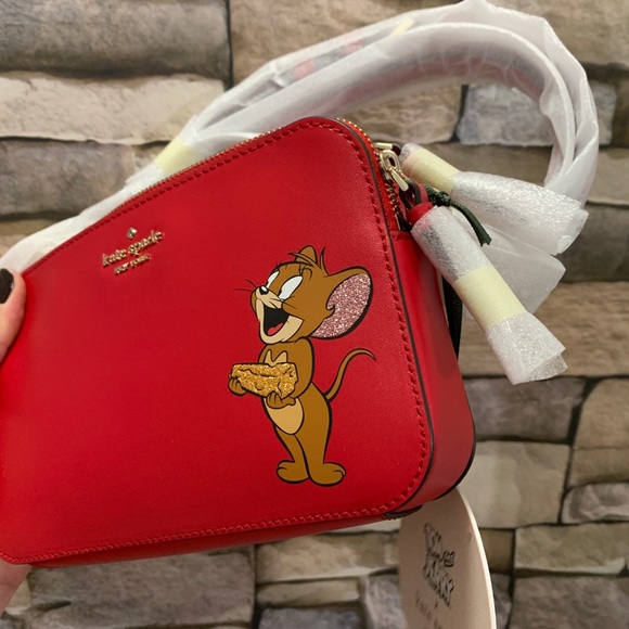 Authentic Kate Spade leather Tom & Jerry 2zip Limited Edition Cossbody - Picture 11 of 14